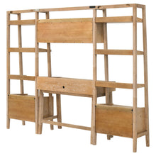 Cargar imagen en el visor de la galería, Fabian Desk and Bookshelf Set (Desk, 2 Bookcase and Bridge)