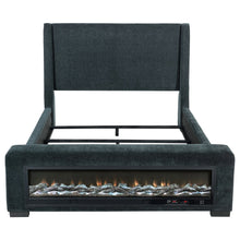 Load image into Gallery viewer, Preston Wingback Bed with Flame Visualizer and Bluetooth Speaker