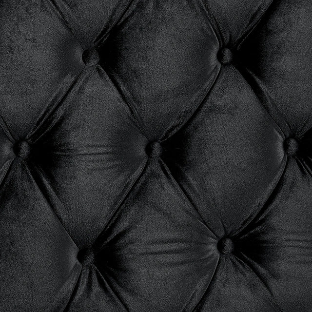 STEFANIA E.King & Queen Bed, Black & Gray