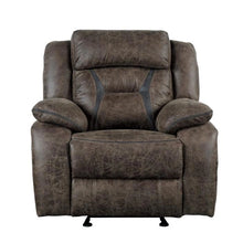 Cargar imagen en el visor de la galería, Madrona Glider Reclining Chair in Dark Brown 9989DB-1