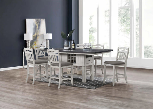 Serkou Counter Height Table in Antique White