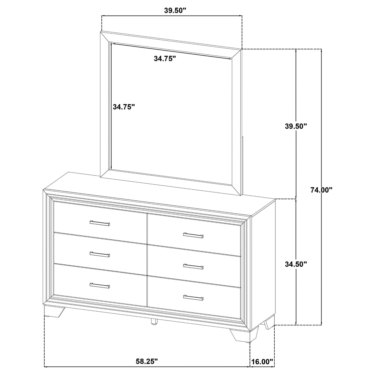 Wright Dresser with Mirror