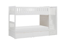 Cargar imagen en el visor de la galería, Galen-(5) Twin/Twin Step Bunk Bed with Storage Boxes image