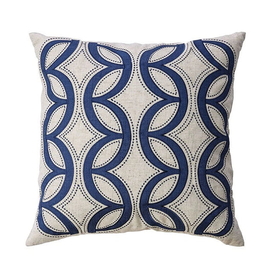Teri Natural/Indigo 20" X 20" Pillow, Natural & Indigo (2/CTN)