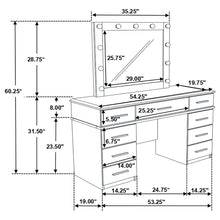 Cargar imagen en el visor de la galería, Felicity Makeup Vanity Table with LED Mirror Set