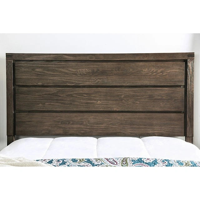 Rexburg Wire-Brushed Rustic Brown E.King & Full Bed