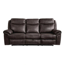 Load image into Gallery viewer, Aram Double Glider Reclining Sofa in Brown 8206BRW-3