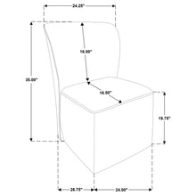 Cargar imagen en el visor de la galería, Jaelynn Upholstered Dining Side Chair of 2
