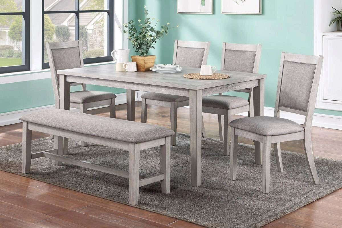Tamich 6-Pcs Dining Set in Rustic Grey