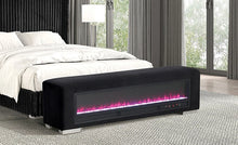 Load image into Gallery viewer, Elnath Bench w/ Visual Crystal Fireplace