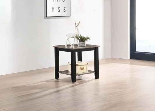 Liihct End Table in Gray/Black