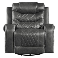 Load image into Gallery viewer, Putnam Swivel Glider Reclining Chair in Gray 9405GY-1