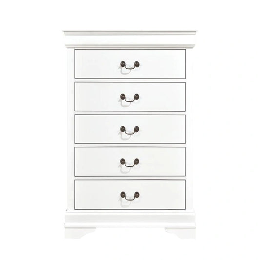 Mayville 5 Drawer Chest in White 2147W-9