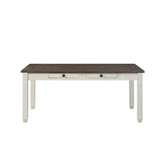 Granby Dining Table in White & Brown 5627NW-72