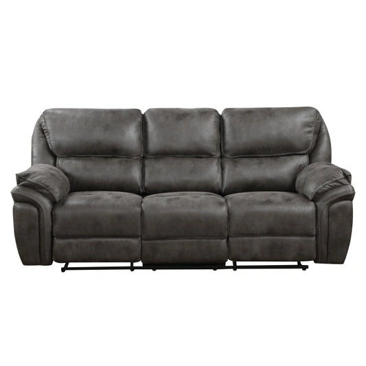 8517GRY-3 - Double Reclining Sofa