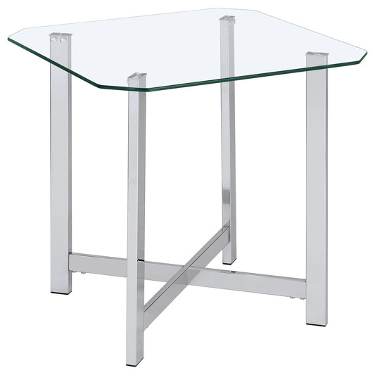 Cronin Glass Top End Table