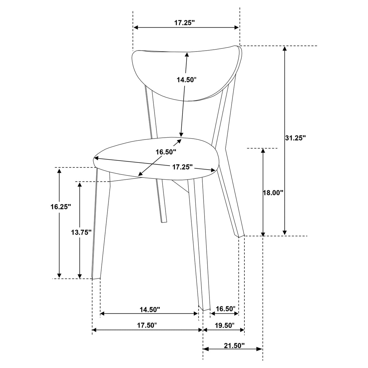 Elowen Dining Set (Table and 4 Chair)