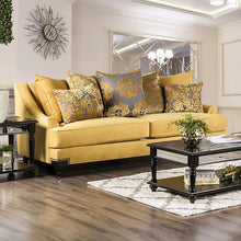 Load image into Gallery viewer, Viscontti Gold/Gray Sofa, Gold