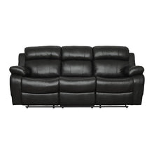Cargar imagen en el visor de la galería, Marille Double Reclining Sofa in Black