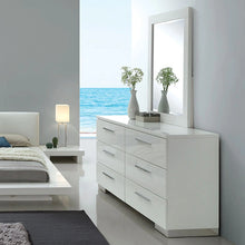 Cargar imagen en el visor de la galería, Christie Glossy White Dresser