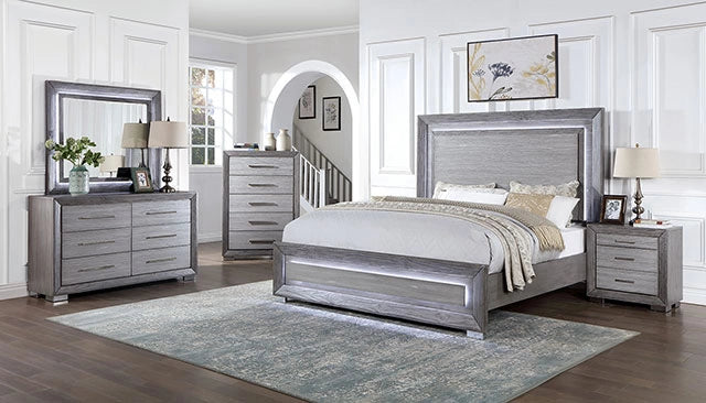 RAIDEN Cal.King, E.King, & Queen Bed, Gray