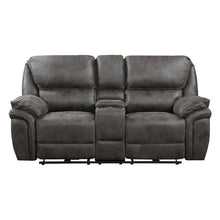 Load image into Gallery viewer, 8517GRY-2PW - Power Double Reclining Love Seat with Center Console