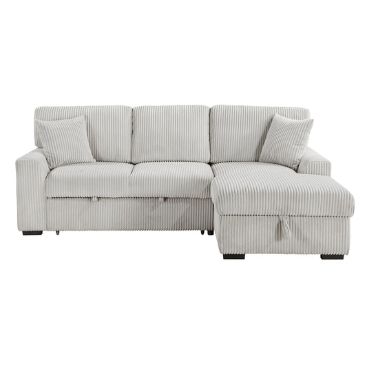 Marsh-(2)2-Piece Sectional with Pull-out Bed, Right Chaise and Hidden Storage image