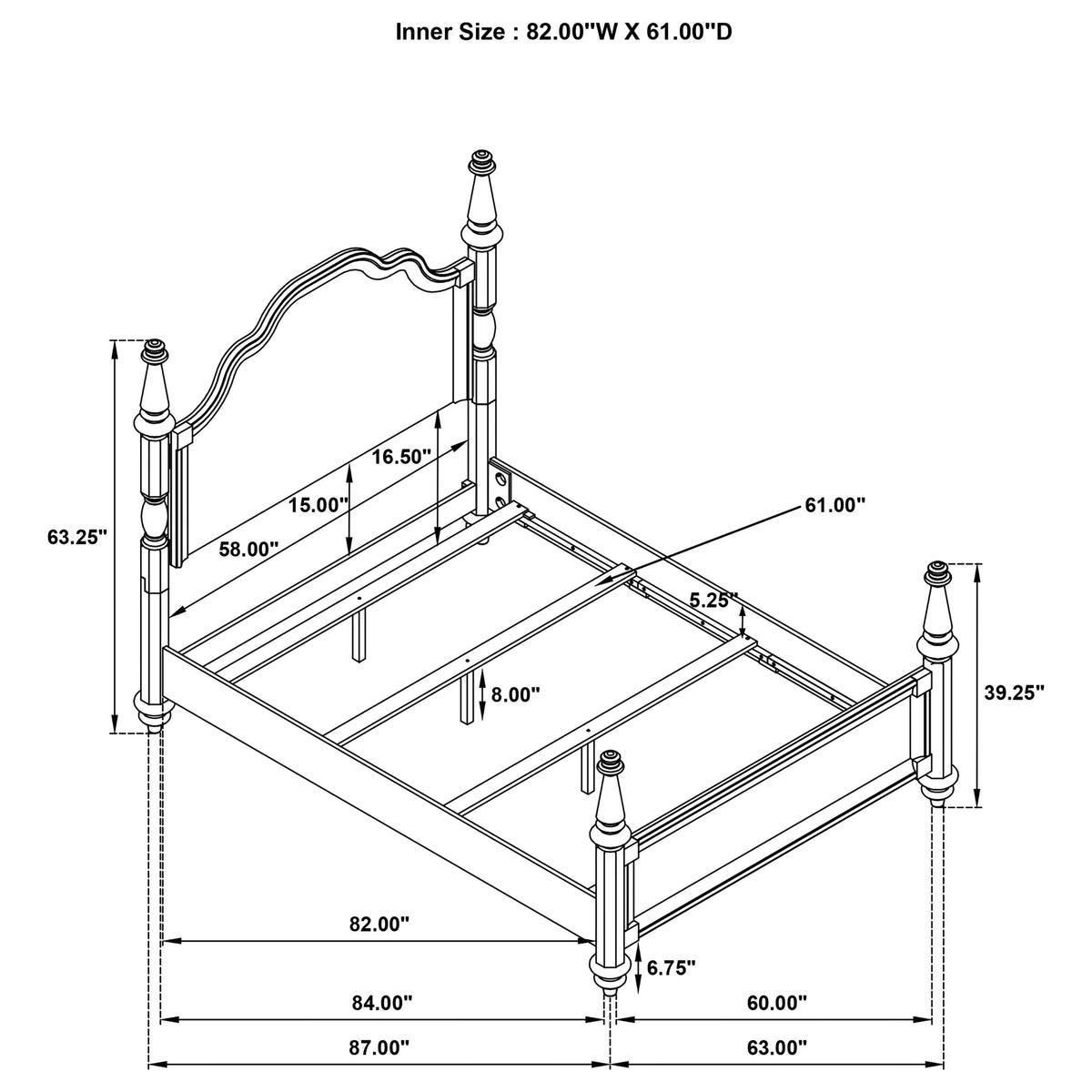 Andover Four-Poster Panel Bed