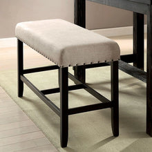 Load image into Gallery viewer, SANIA II Antique Black/Beige Counter Ht. Bench