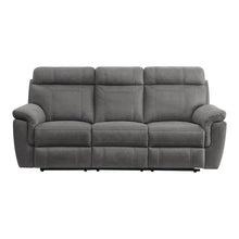 Load image into Gallery viewer, 9301GRY-3 - Double Reclining Sofa with Center Drop-Down Cup Holders