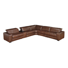 Cargar imagen en el visor de la galería, Sutton-(6)6-Piece Modular Power Reclining Sectional with Power Headrests and Charging Ports image