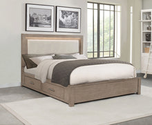 Load image into Gallery viewer, Kenora Panel Platform Storage Bed with LED Lighting