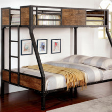 Cargar imagen en el visor de la galería, CLAPTON Black Twin/Full Bunk Bed