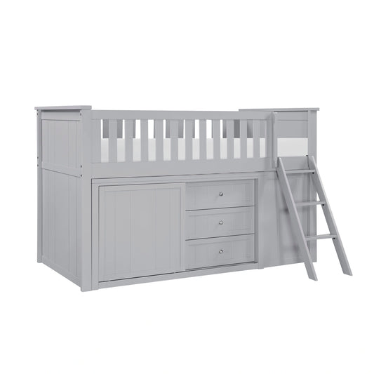 Orion-(5) Low Loft Bunk with Bookcase and Dresser image