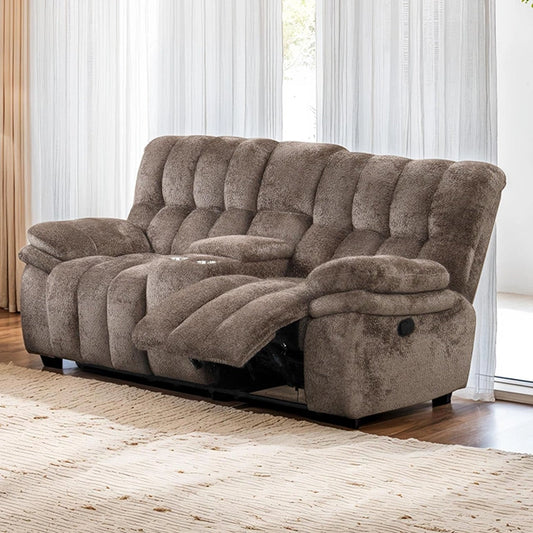 Hieronymus Manual Loveseat Brown