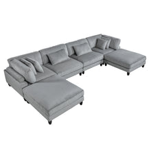 Cargar imagen en el visor de la galería, Robstown-(6)6-Piece Modular Sectional with Ottomans image