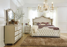 Load image into Gallery viewer, Antonella Dresser Mirror with Nailhead Trim Camel