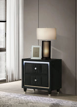 Load image into Gallery viewer, Ravenne Velvet Upholstered LED Nightstand