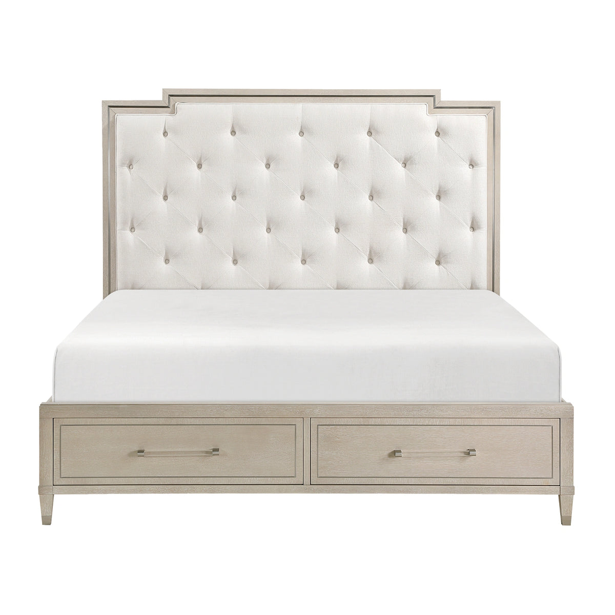 Genoa-(3) Queen Platform Bed with Footboard Storage image