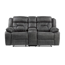 Cargar imagen en el visor de la galería, Madrona Hill Double Reclining Loveseat in Gray 9989GY-2