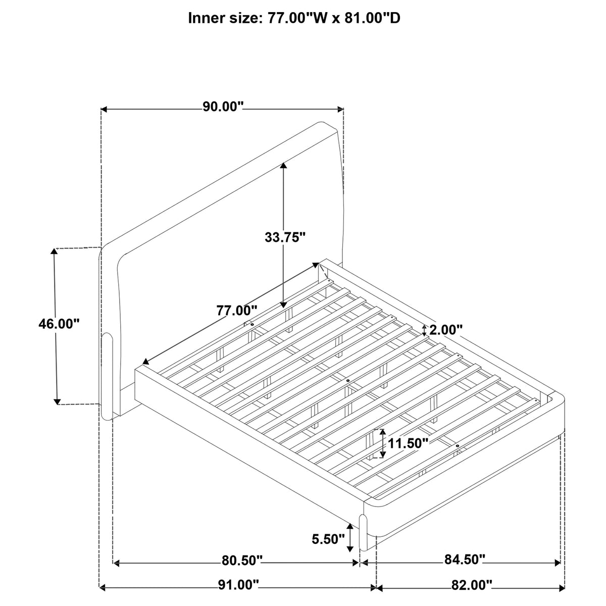 Baldacci Upholstered Platform Bed
