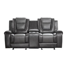 Cargar imagen en el visor de la galería, 9470GY-2 - Double Glider Reclining Love Seat with Center Console
