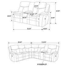 Cargar imagen en el visor de la galería, Sycamore Power Reclining Sectional Sofa
