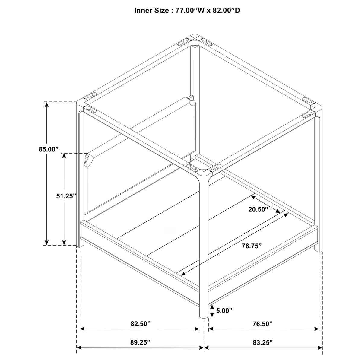 Solano Canopy Panel Platform Bed