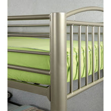Cargar imagen en el visor de la galería, Lovia Metallic Gold Twin/Full Bunk Bed