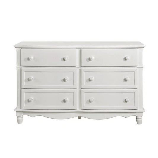 Clementine 6 Drawer Dresser in White B1799-5