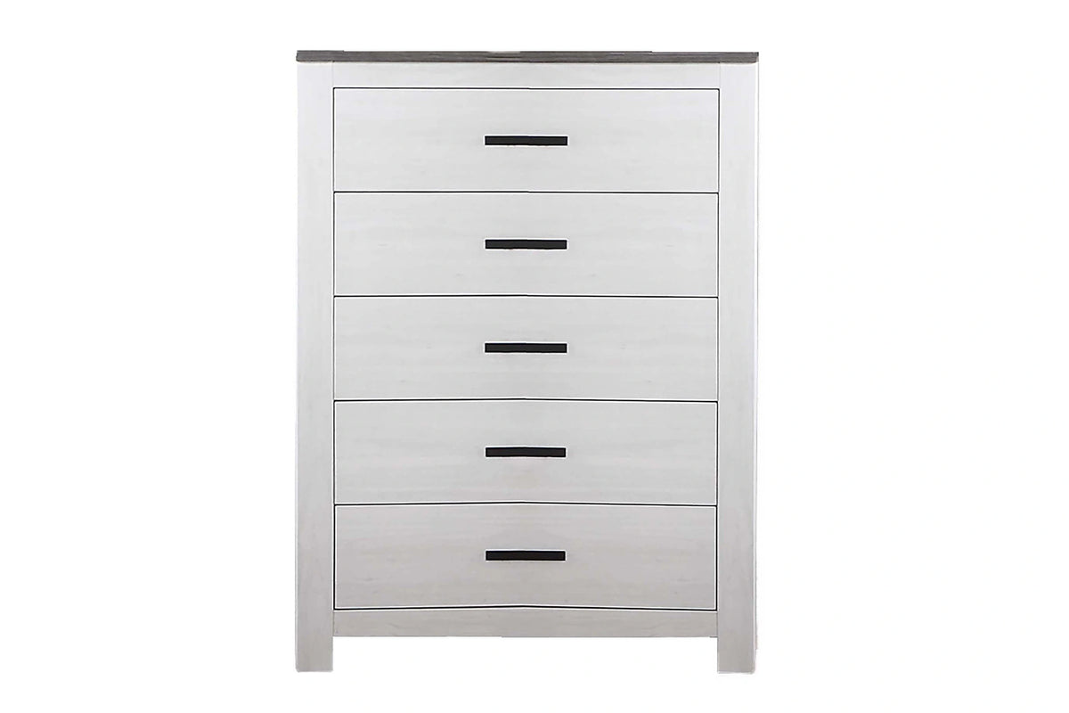 Chuint Chest in Whitewash + Smoking Grey