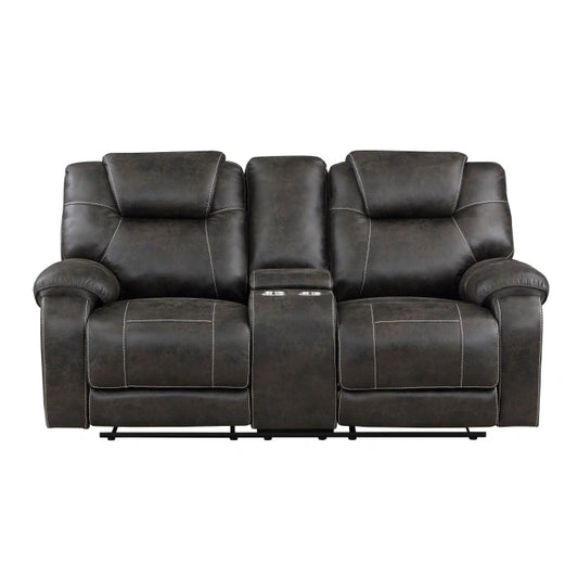 8560PM-2 - Double Reclining Love Seat with Center Console