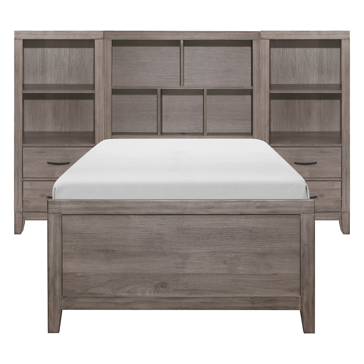 Woodrow-4pc Set Twin Wall Bed with Toy Boxes (TB+2PNS+TFT) image