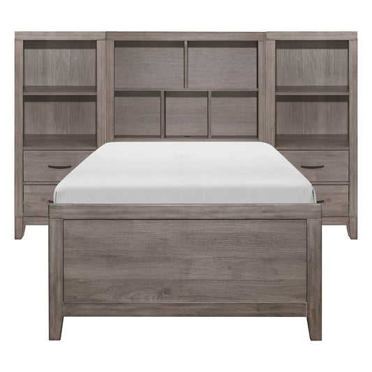 Woodrow-4pc Set Twin Wall Bed with Toy Boxes (TB+2PNS+TFT) image